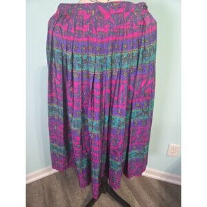 Vintage Abstract Funky Printed Maxi Skirt hutton sport 12